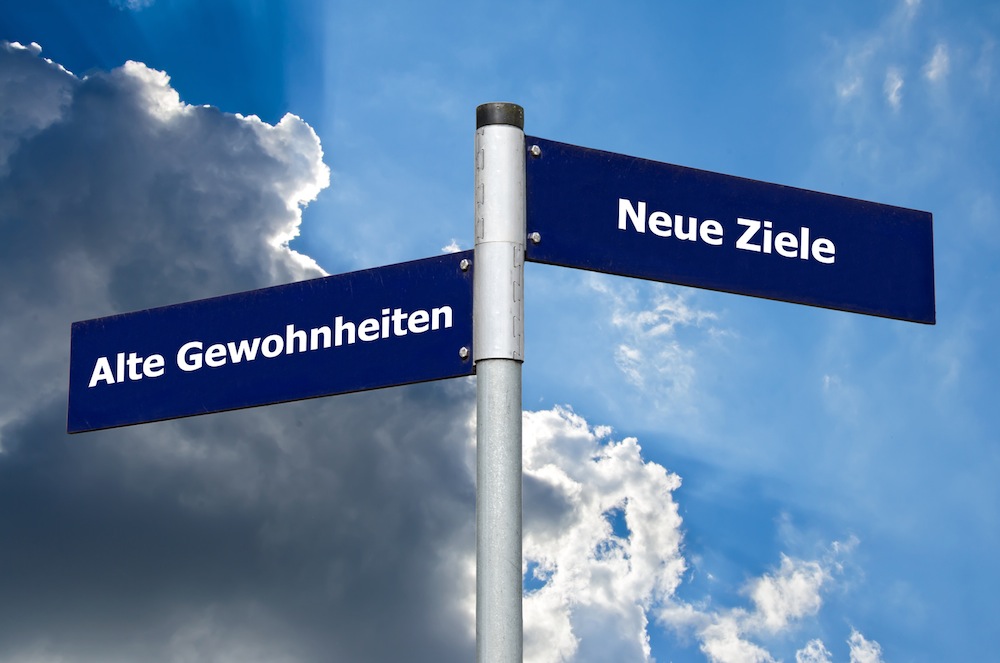 Schild Neue Ziele